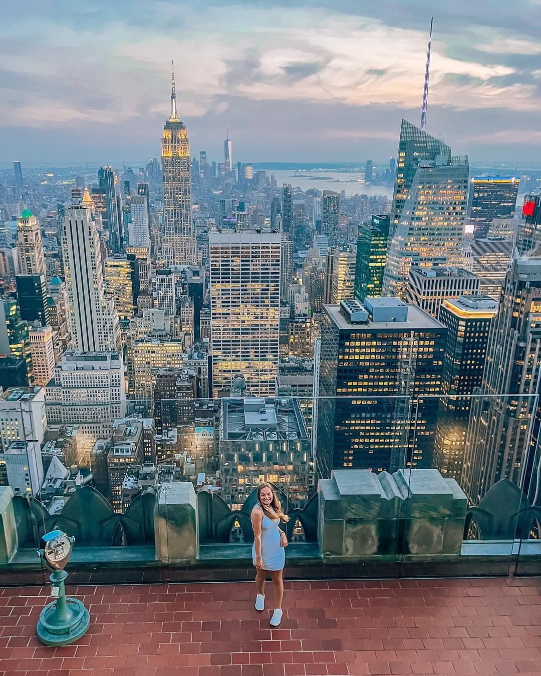 Empire State Building View from Top of the Rock, New York City